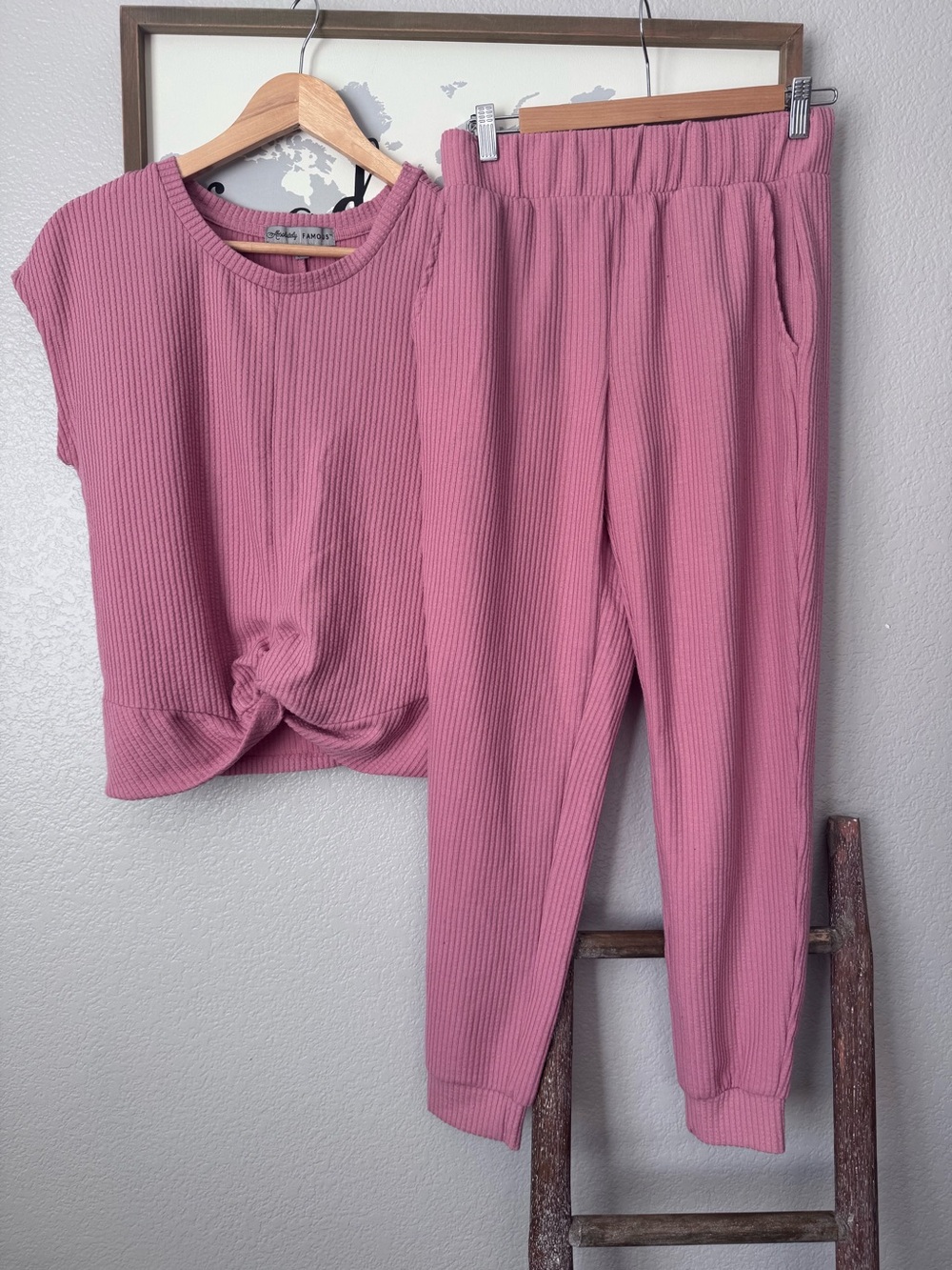 Almost Famous knit matching set small